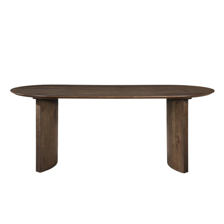 Kody 79" Oval Dining Table Top-Dk Walnut