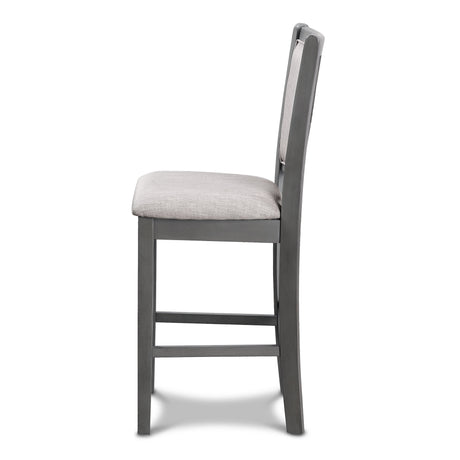 Amy Counter Chair (2/Ctn)-Gray