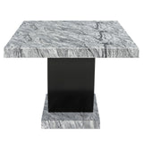 Lyra Dining Table Top And Base Bottom Marble