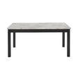 Celeste 64" Dining Table-Espresso/Faux Marble
