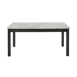 Celeste 64" Dining Table-Espresso/Faux Marble