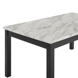 Celeste 64" Dining Table-Espresso/Faux Marble