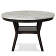 Celeste 48" Round Dining Table-Espresso/Faux Marble