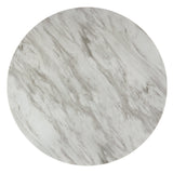 Celeste 48" Round Dining Table-Espresso/Faux Marble