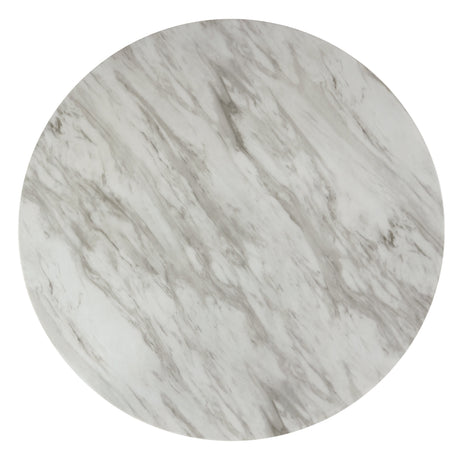 Celeste 48" Round Dining Table-Espresso/Faux Marble