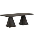 Plateau Rectangle Table Pedestal Base-Rustic Espresso