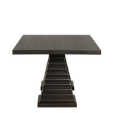 Plateau Rectangle Table Pedestal Base-Rustic Espresso