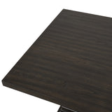 Plateau Rectangle Table Pedestal Base-Rustic Espresso