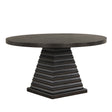 Plateau Round Table Pedestal Base Top-Rustic Espresso