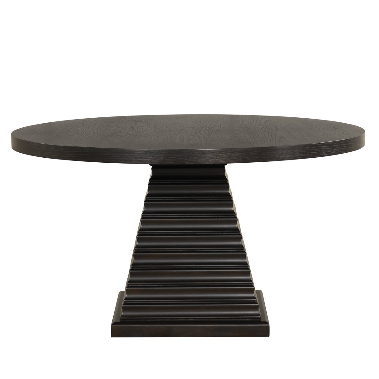 Plateau Round Table Pedestal Base Top-Rustic Espresso