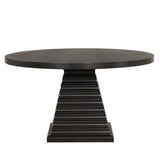 Plateau Round Table Pedestal Base Top-Rustic Espresso