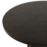 Plateau Round Table Pedestal Base Top-Rustic Espresso