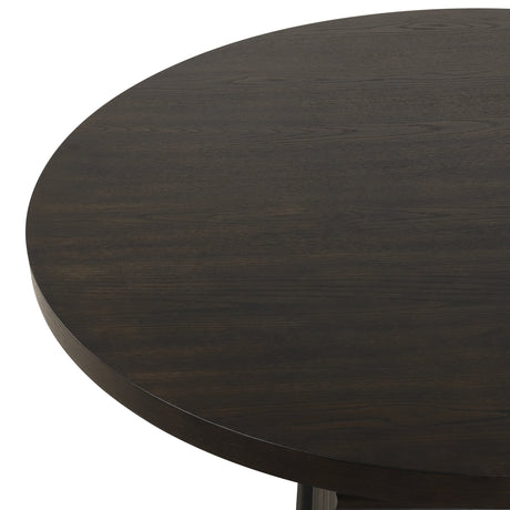 Plateau Round Table Pedestal Base Top-Rustic Espresso