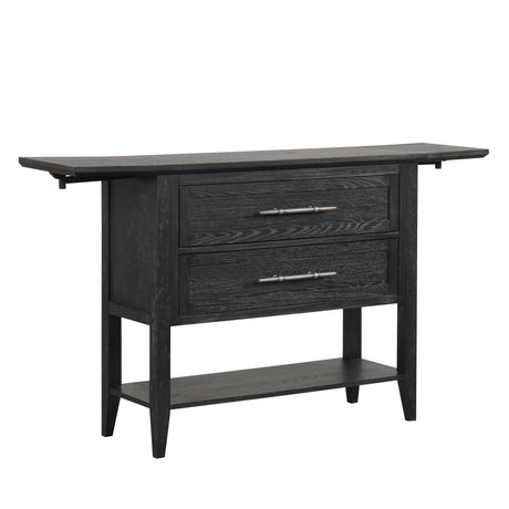 Sable Crest Drop Leaf Server-Black