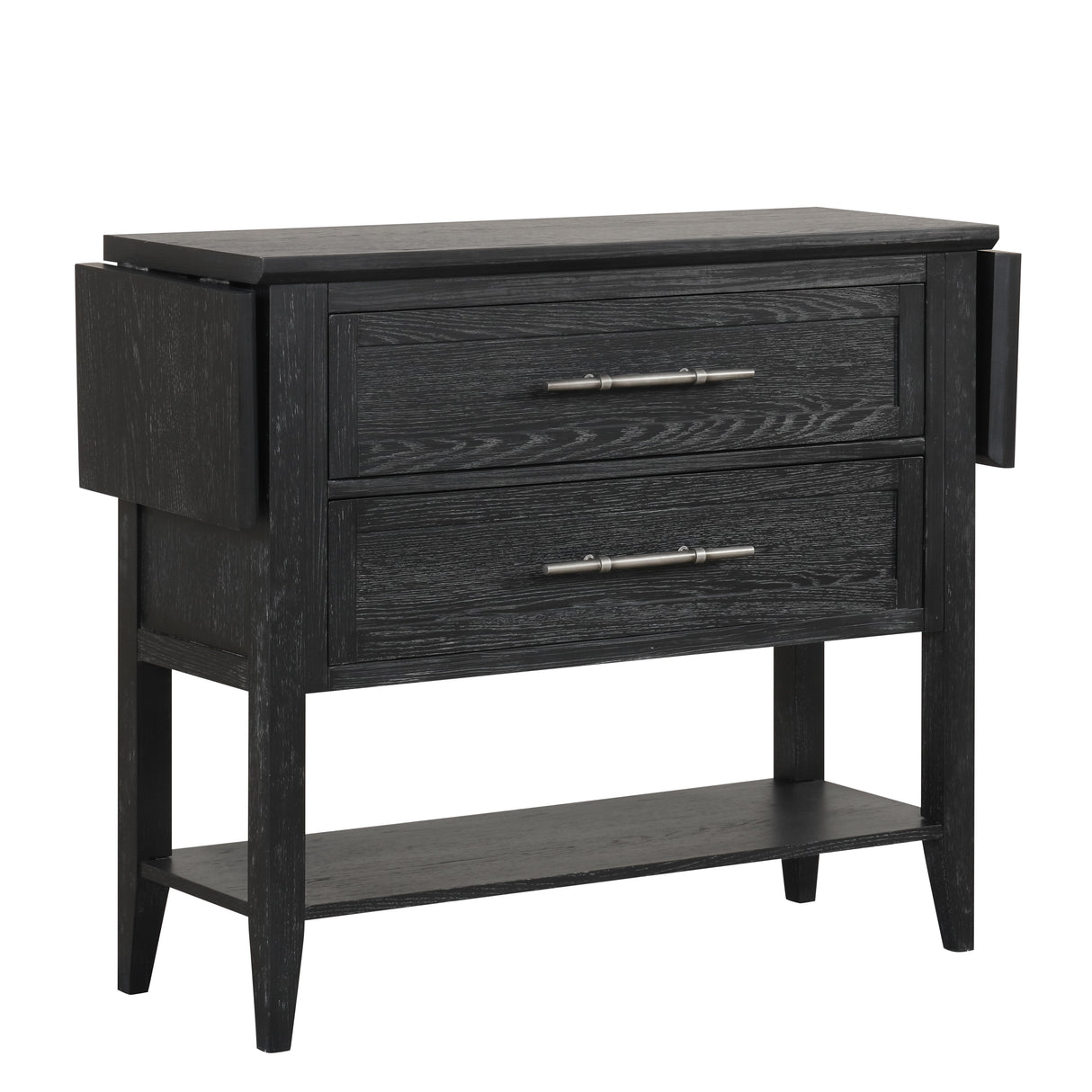 Sable Crest Drop Leaf Server-Black