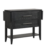 Sable Crest Drop Leaf Server-Black