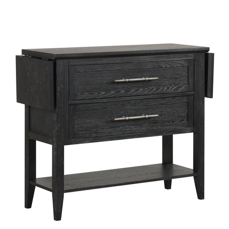 Sable Crest Drop Leaf Server-Black