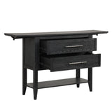 Sable Crest Drop Leaf Server-Black