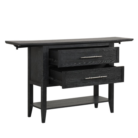 Sable Crest Drop Leaf Server-Black