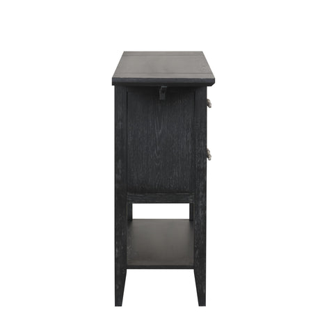 Sable Crest Drop Leaf Server-Black