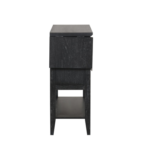 Sable Crest Drop Leaf Server-Black