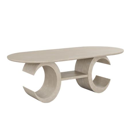 Gwendolyn Oval Dining Table Top-Cerused Taupe