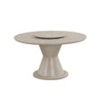Gwendolyn Round Dining Table Top & Lazy Susan-Cerused Taupe