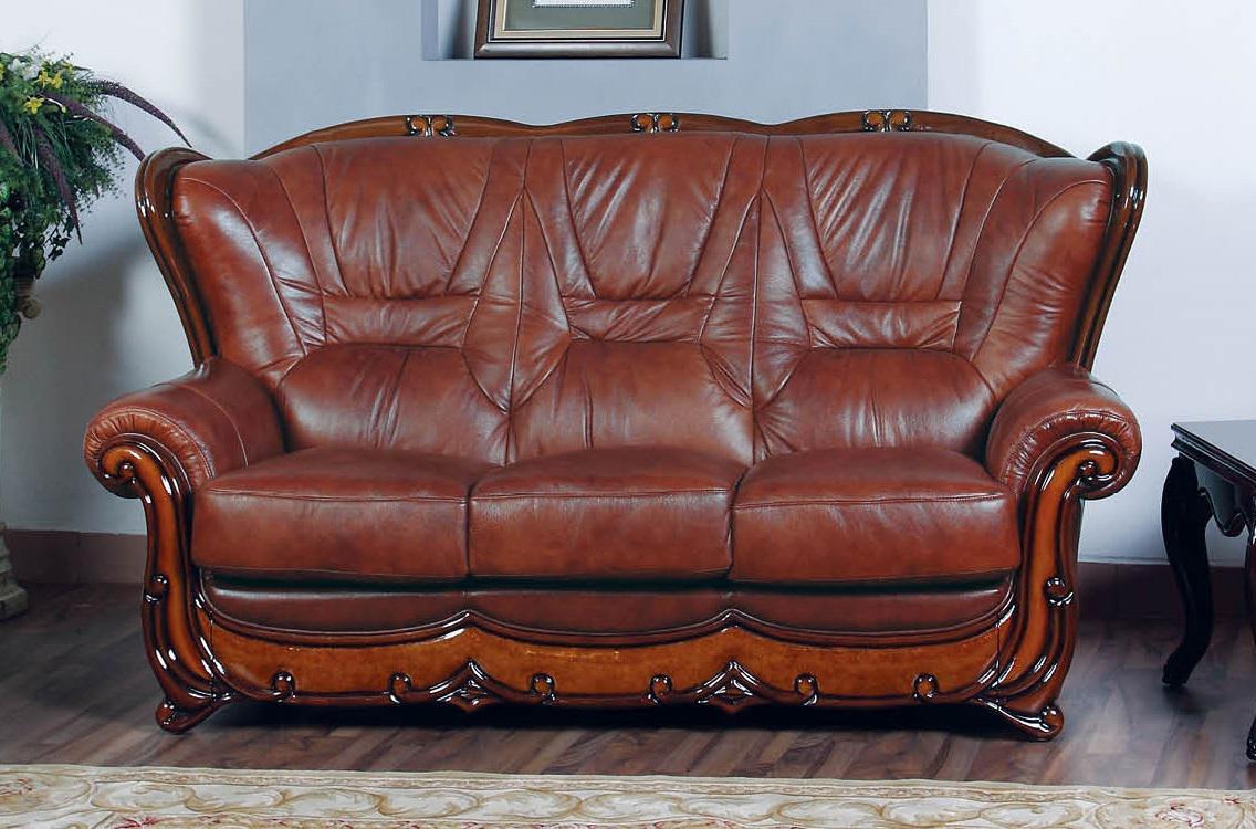 ESF Furniture 100 Sofa in Chestnut Brown