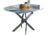 ESF Furniture 2303 Dining Table w/ Extension in Chrome image