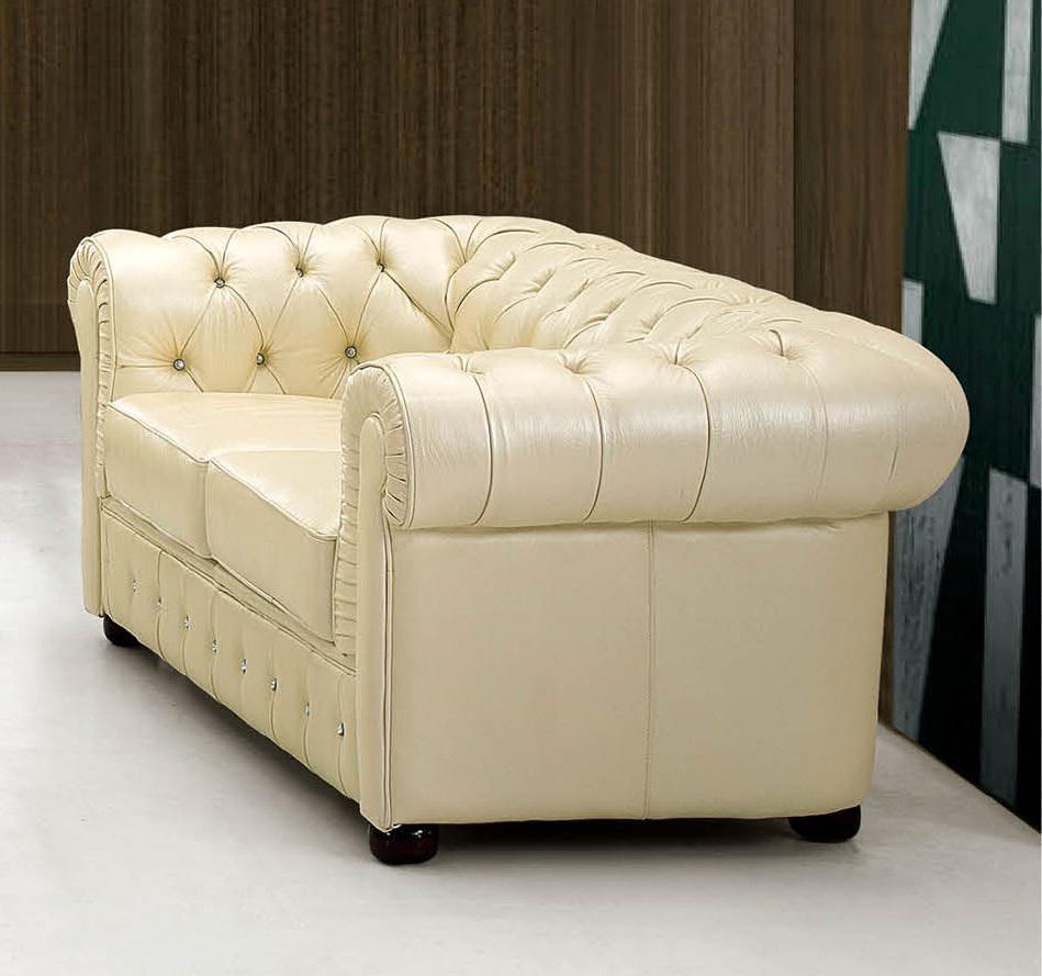 ESF Furniture 258 Loveseat in Ivory