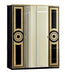 ESF Furniture Aida 4 Door Wardrobe in Black w/ Gold image