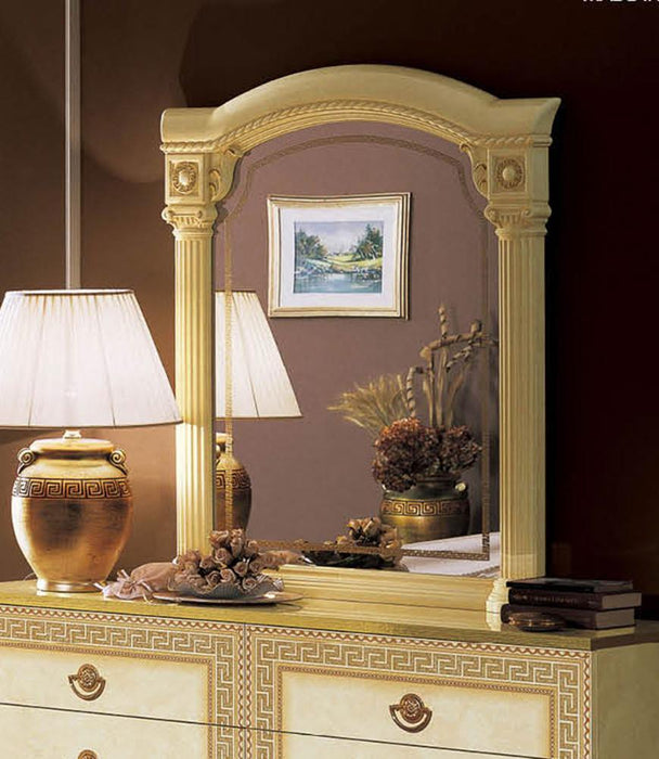 ESF Furniture Aida Mirror in Ivory w/ Gold