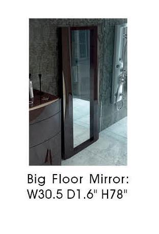 ESF Furniture Barcelona Standing Mirror in Dark Brown