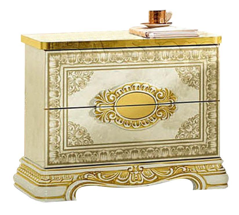 ESF Furniture Leonardo 2 Drawer Nightstand in Ivory