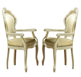 ESF Furniture Leonardo Arm Chair in Ivory (Set of 2)
