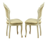 ESF Furniture Leonardo Side Chair in Ivory (Set of 2)