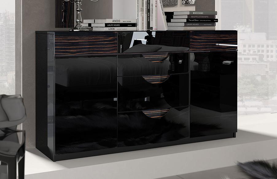 ESF Furniture Marbella Dresser 150 in Black