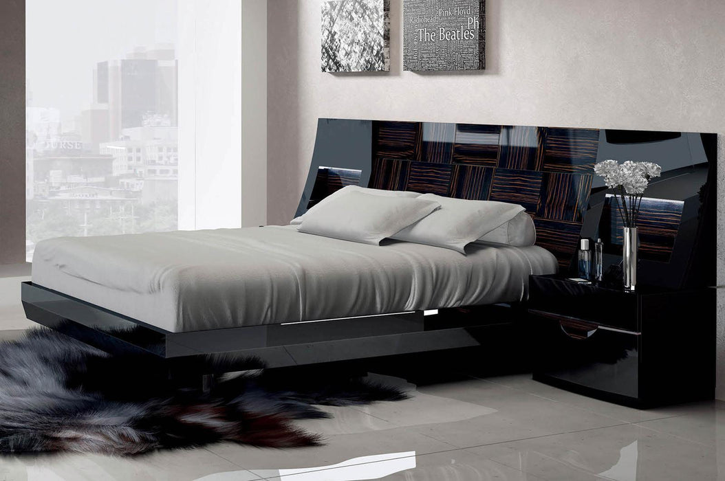 ESF Furniture Marbella Queen Platform Bed in Black