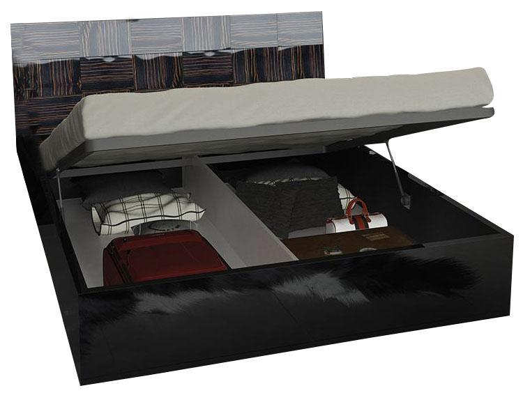 ESF Furniture Marbella Queen Platform with Storage Bed in Black