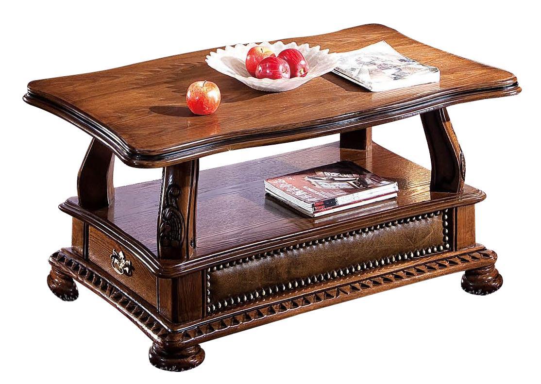 ESF Furniture Oakman Coffee Table in Rich Brown