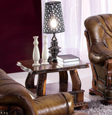 ESF Furniture Oakman End Table in Rich Brown