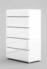 ESF Furniture Sara 5 Drawer Chest in White
