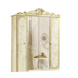 ESF Furniture Leonardo 4 Door Wardrobe in Ivory