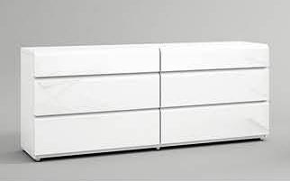 ESF Furniture Sara Double Dresser in White image