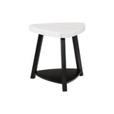 Trinity White Marble Top End Table