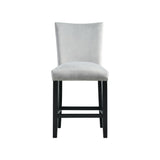 Francesca Gray Velvet Counter Height Chair Set of 2