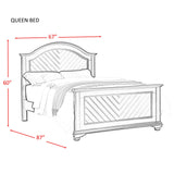 Brookpine White Queen Panel Bed
