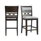 Amherst Counter Height Side Chair Set in Walnut of 2