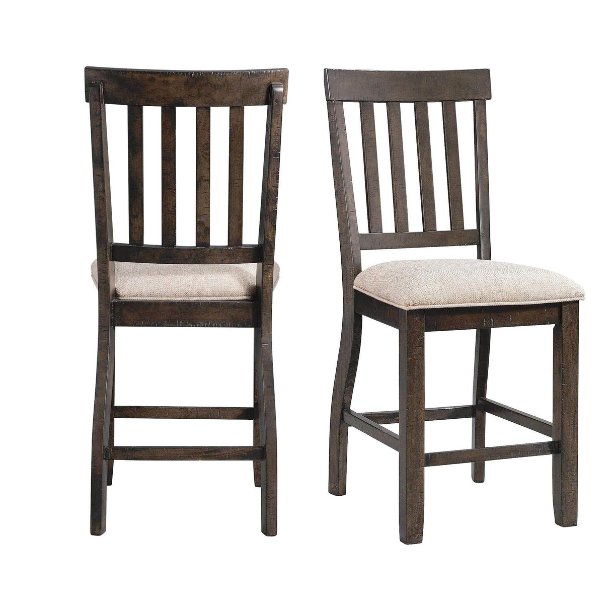 Stone Counter Slat Back Side Chair Set of 2
