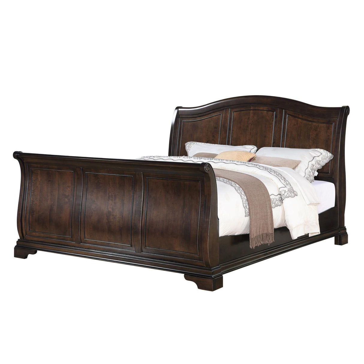 Cameron Cherry Queen Sleigh Bed